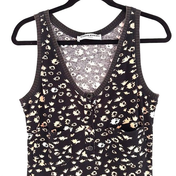 SONIA RYKIEL Floral Knit Knee Length Dress - Picture 2 of 3